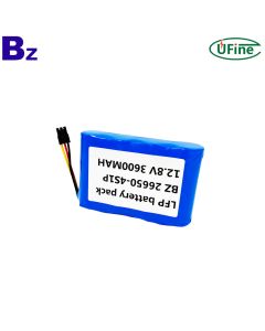 BZ 26650-4S1P 12.8V 3600mAh LiFePO4 충전식 배터리 팩 태양광/AGV/의료 장비용