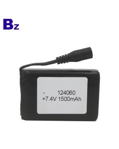 124060 2S 7.4V 1500mAh 폴리머 리튬 이온 배터리