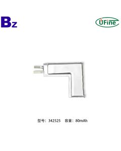 342525 80mAh 3.7V 리튬 이온 폴리머 배터리