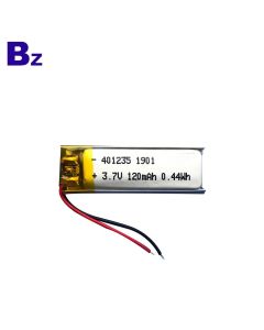 401235 120mAh 3.7V Lipo 배터리
