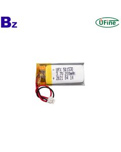 210mAh 웨어러블 장치 리튬 이온 폴리머 배터리