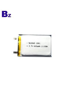 502545 600mAh 3.7V Lipo 배터리