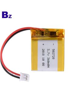 핸들 조명용 리튬 폴리머 배터리 맞춤화 360mAh