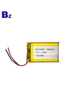 523450 1000mAh 3.7V Lipo 배터리