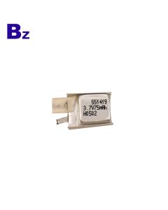 551419 3.7V 75mAh 리튬 폴리머 배터리