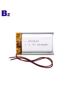 652540 650mAh 3.7V Lipo 배터리