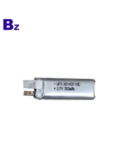 801437-10C 350mAh 3.7V 리튬 폴리머 배터리