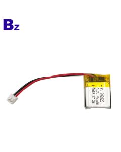 802025 350mAh 3.7V 리튬 폴리머 배터리