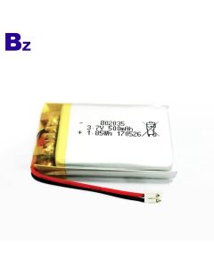 802035 500mAh 3.7V 리튬 배터리