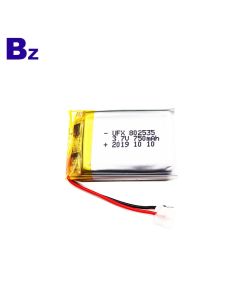 802535 3.7V 750mAh 리튬 폴리머 배터리