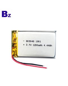 803048 1200mAh 3.7V 리튬 폴리머 배터리