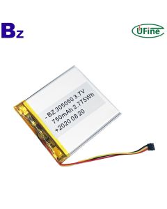 305050 3.7V 750mAh 리튬 이온 폴리머 배터리