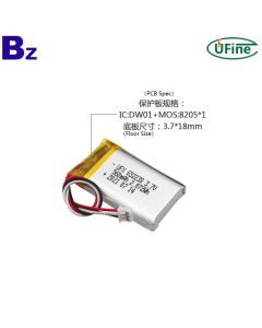 652238 560mAh 3.7V Li-po 배터리