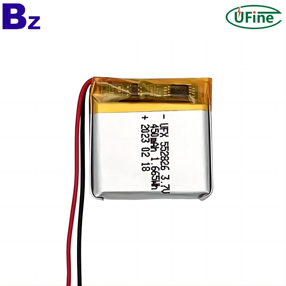 552826 3.7V 450mAh 리튬 이온 배터리